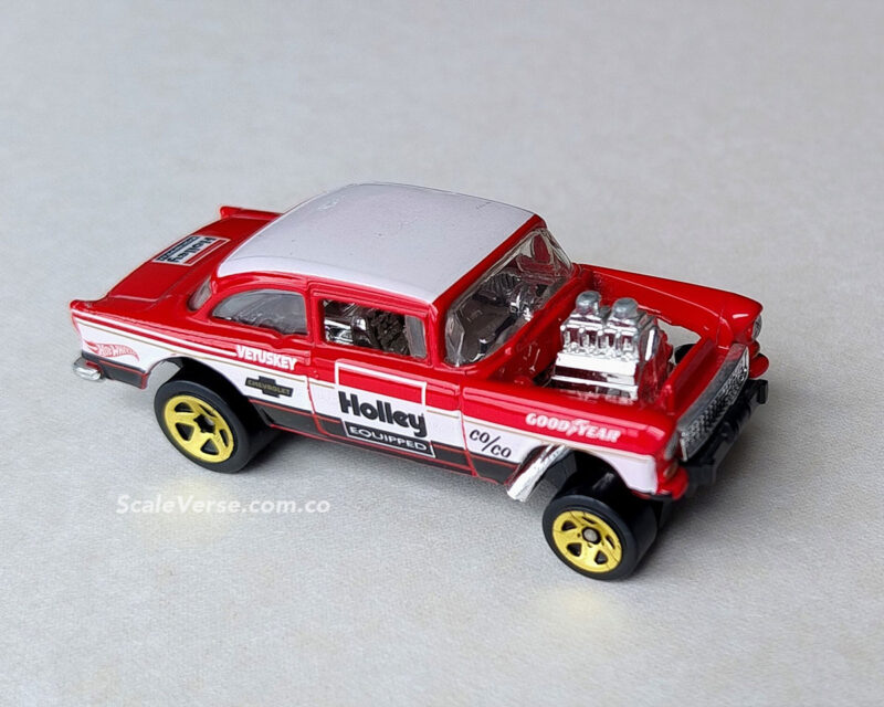 Holley-Chevy-Bel-Air-Gasser-hot-Wheels-ScaleVerse-Abierto