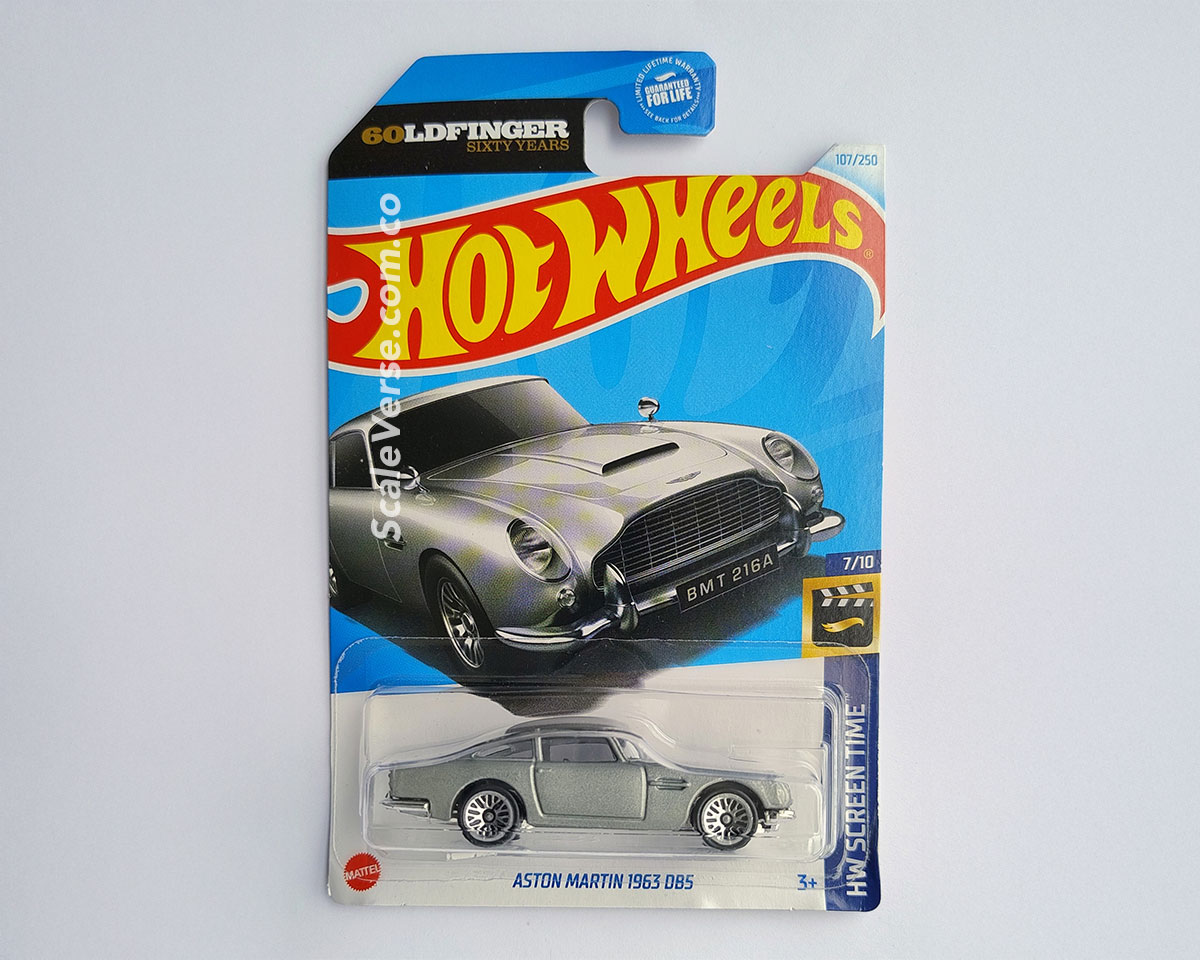 Aston Martin 1963 DB5 Hot Wheels 2024 Productos Blister ScaleVerse