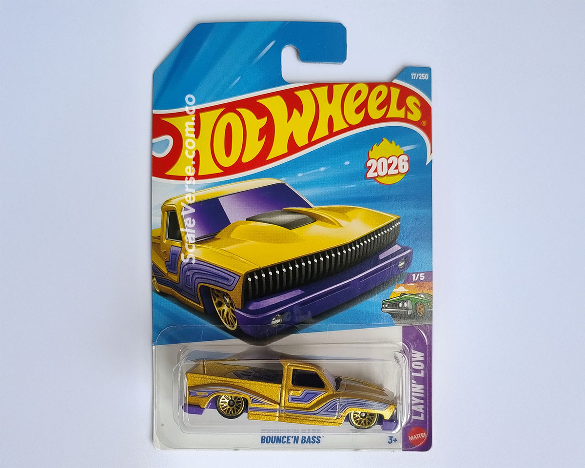 Hot Wheels Bounce n Bass Anodized Gold Layin Low 2026 Primera Edición escala 1:64