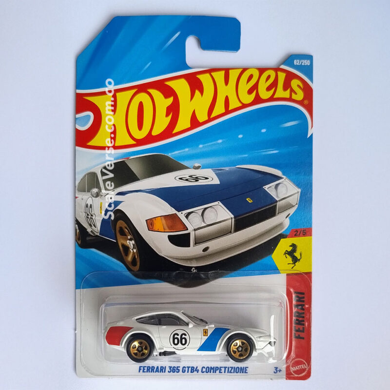 Hot Wheels Ferrari 365 GTB4 Competizione blanco brillante Ferrari 2026 escala 1:64 en blister