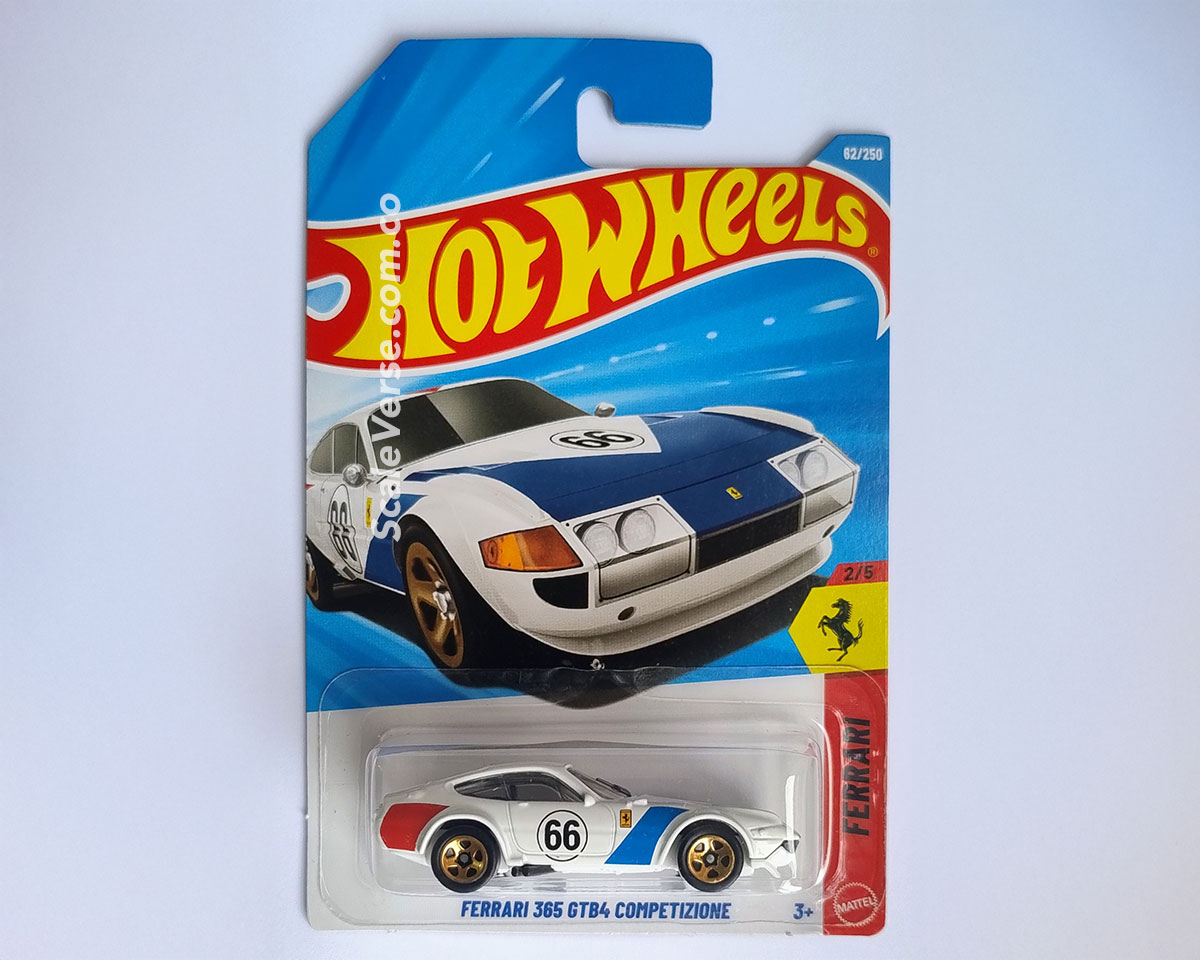 Hot Wheels Ferrari 365 GTB4 Competizione blanco brillante Ferrari 2026 escala 1:64 en blister