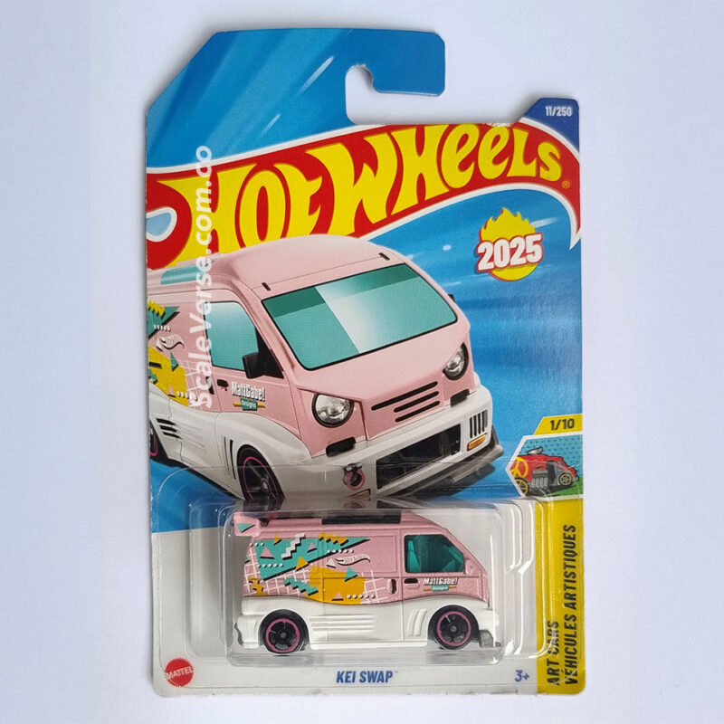 Hot Wheels Kei Swap rosado HW Art Cars 2025 primera edición escala 1:64 en blister