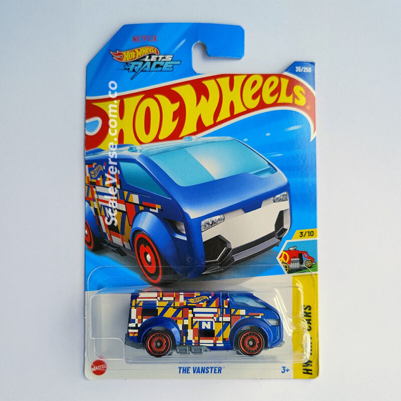 Hot Wheels The Vanster azul HW Art Cars 2025 Let’s Race Netflix escala 1:64