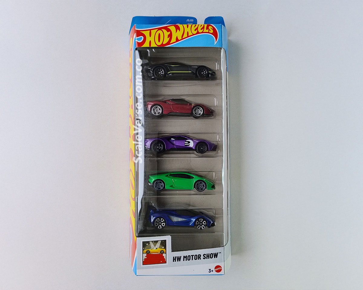 Carrito a escala Hot Wheels del modelo HW Motor Show 5-Pack perteneciente a la serie HW Motor Show 5-Pack edicion 2025.