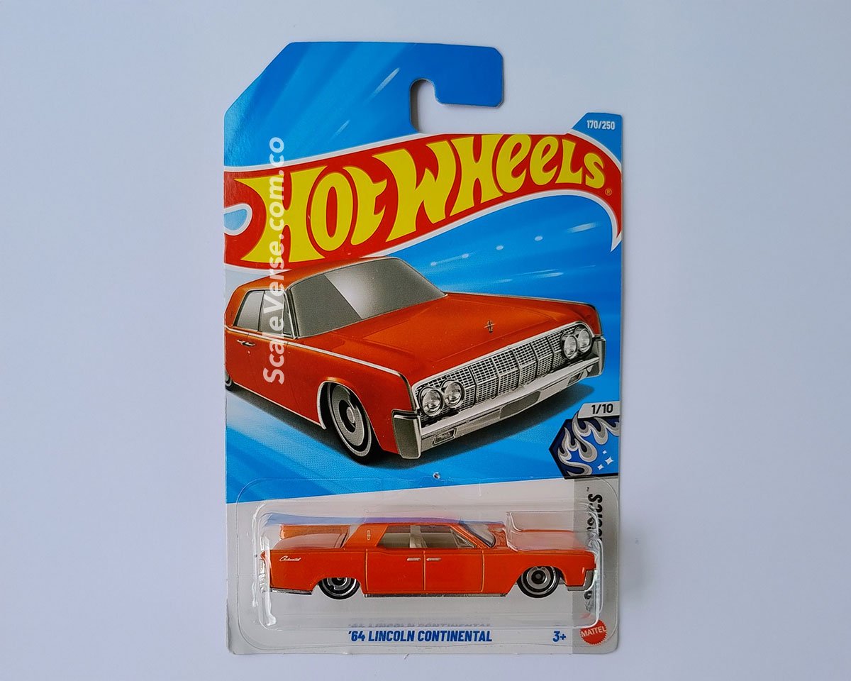 Hot Wheels ´64 Lincoln Continental 2026 de la serie Cool Classics, vehículo casting en pintura naranja a escala 1:64.