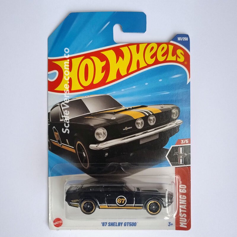 Hot Wheels '67 Shelby GT500 2025 de la serie Mustang 60th, vehículo casting clásico muscle car.